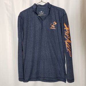 Rip A Lip 1/4 Zip Long Sleeve Pullover Unisex Fishing Apparel Size S Dark Blue